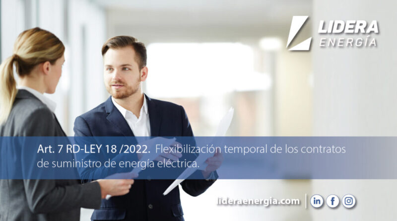 Flexibilización contratos suministro eléctrico