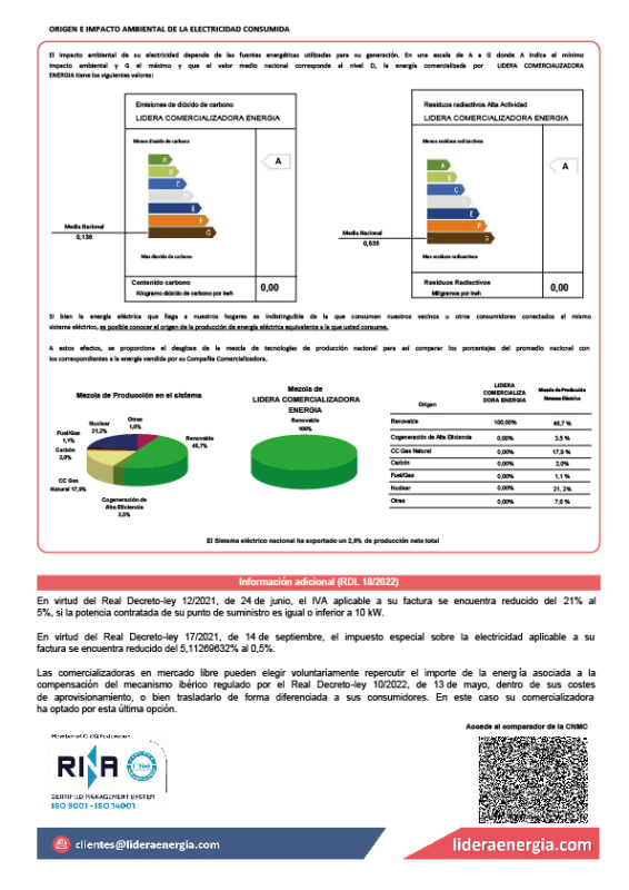 Principales novedades en la factura de la luz regulada