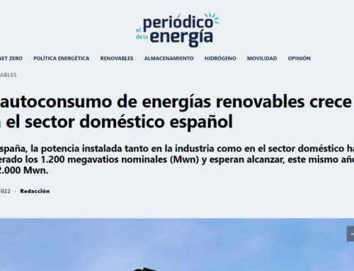 ElPeriódicoDeLaEnergía: «El autoconsumo de energías renovables crece en el sector doméstico español»