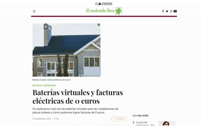 Baterías virtuales y facturas eléctricas de 0 euros