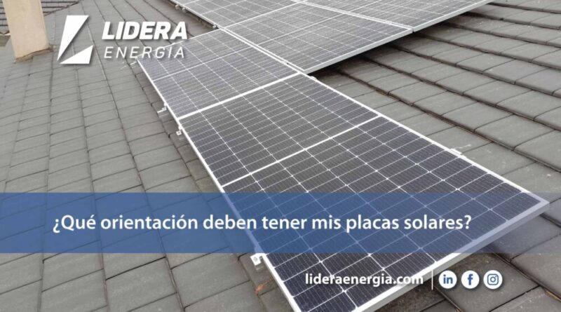 Orientación placas solares