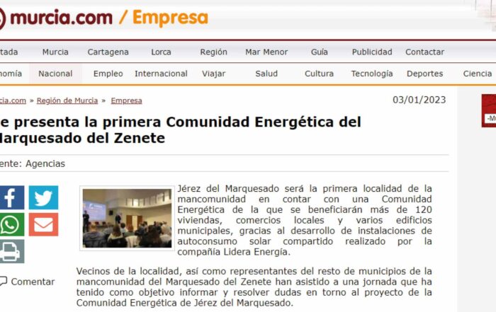 Se presenta la primera Comunidad Energética del Marquesado del Zenete