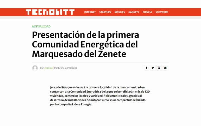 Presentación de la primera Comunidad Energética del Marquesado del Zenete